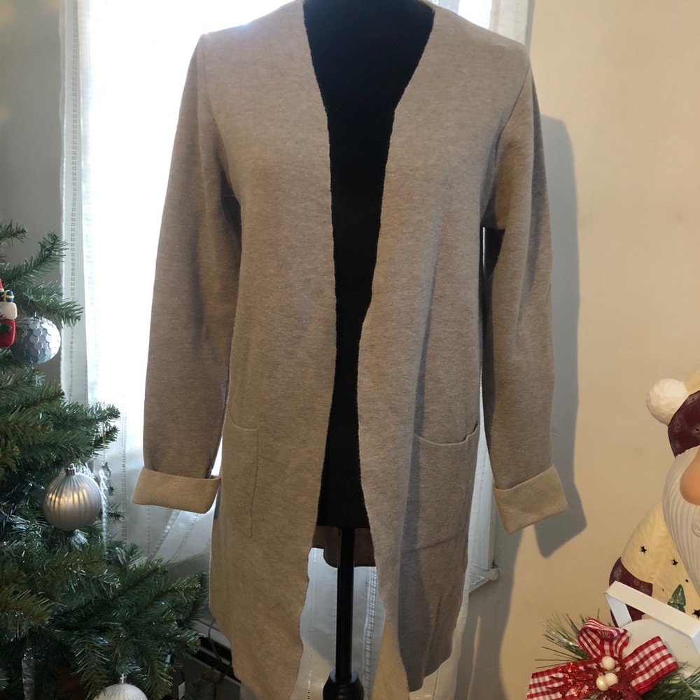 Long Apt 9 Tan Cardigan